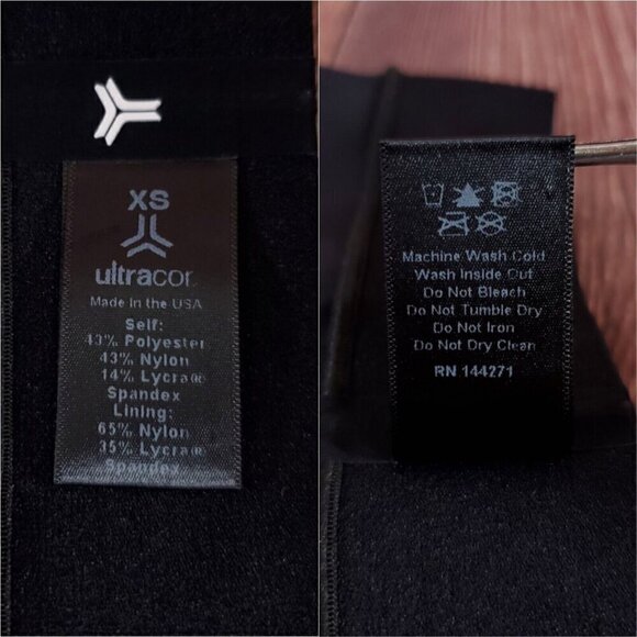 Ultracor Womens Size XS Black Gray Animal Print Leggings - Picture 11 of 13